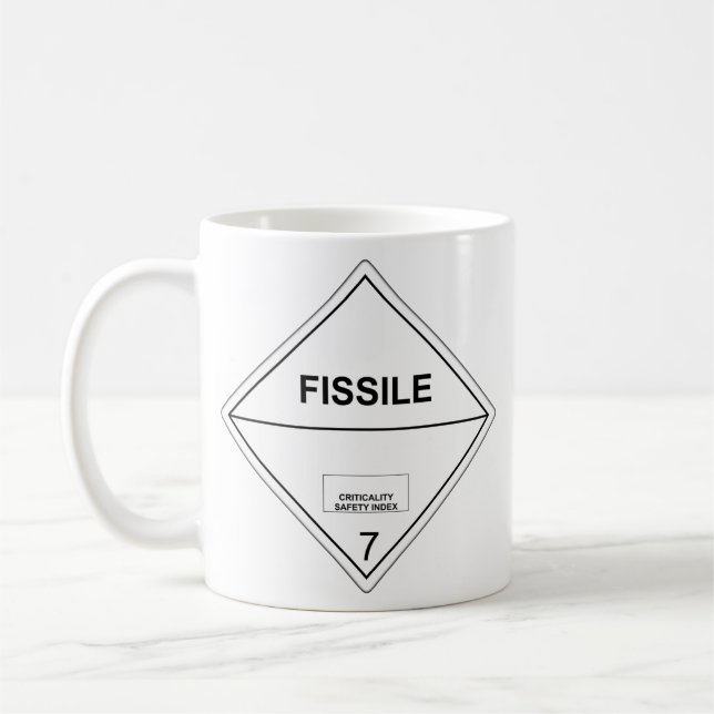 Mug Fissile Radioactif Matière de transport Plaque de  (Gauche)
