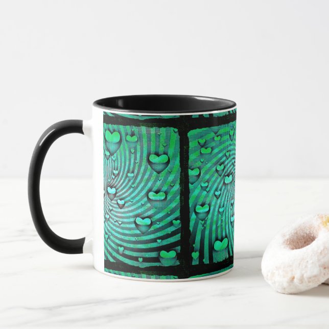 Mug Fissures De Coeurs (Avec donut)