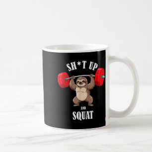 Mug Fitness drôle de paresseux squatant musculation ha