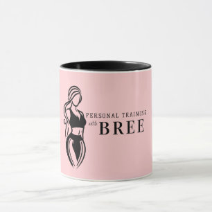 Mug Fitness féminine Formation personnelle minimaliste