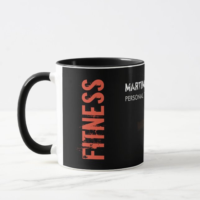 Mug Fitness Personal Trainer Bodybuilding Modern Sharp (Gauche)