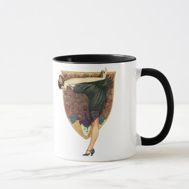 Mug Flacon avec Emblème de paon (Droite)