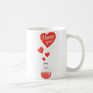 Mug Flacon de jour de Valentines de geek de coeurs je