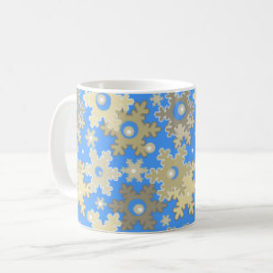 Mug Flacon de neige bleu clair motif en hiver