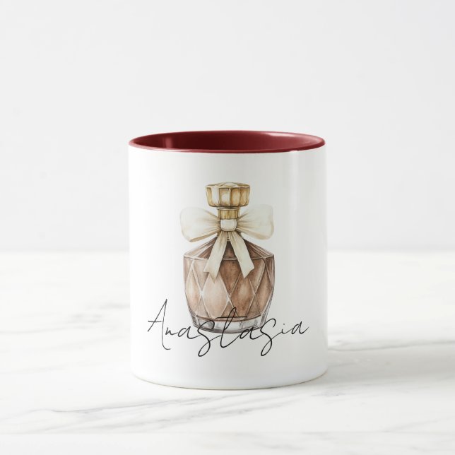 Mug Flacon de parfum bronze crème en arc (Centre)