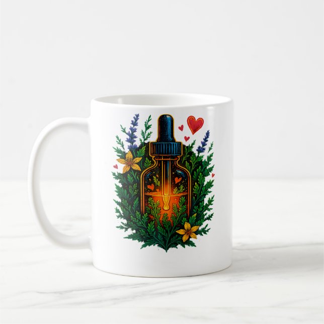 Mug Flacon d'élixir de teinture inspiré de la nature a (Gauche)