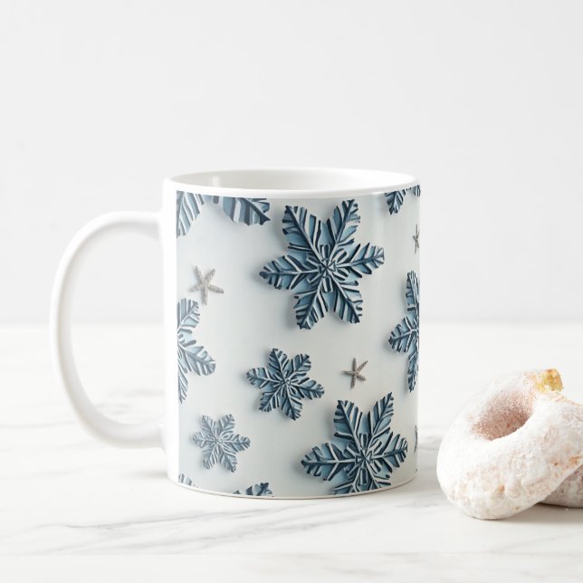 Mug Flacons de neige de Noël (Avec donut)