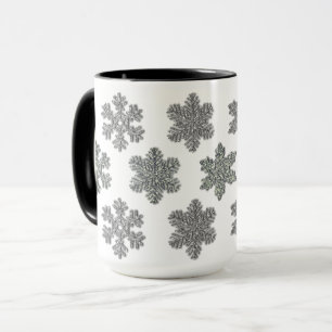 Mug Flacons de neige en argent glacé en cristal congel