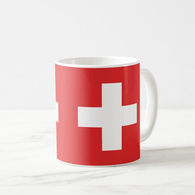Mug Flag of Switzerland - Suisse - Suisse - Svizzera (Devant droit)