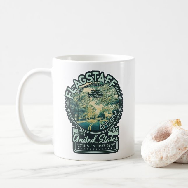 MUG FLAGSTAFF - ETAT D'ARIZONA (Avec donut)