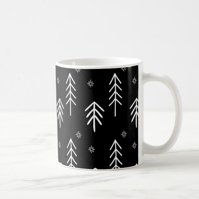 Mug Flakes noir et blanc moderne Motif Café M (Droite)