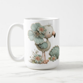 MUG FLAMANT BLEU ADORABLE SUR LA PLAGE AVEC SUNCASTLE