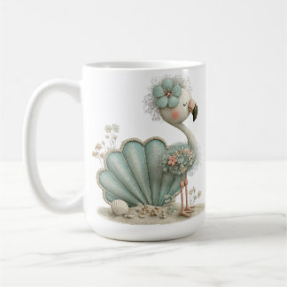 MUG FLAMANT BLEU ADORABLE SUR LA PLAGE AVEC SUNCASTLE