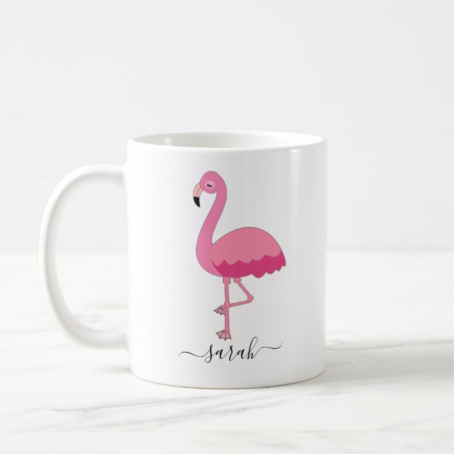 Mug Flamant Personnalisé Mug Café Flamant (Gauche)