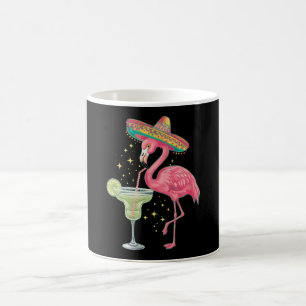Mug Flamant qui boit une Margarita Poncho Mexicain Drô
