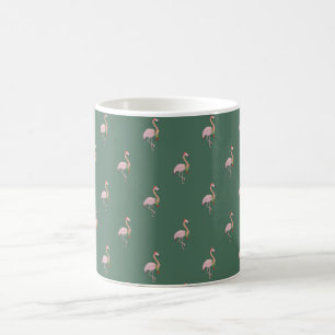 Mug Flamant rose adorable avec chapeau de Père Noël, v