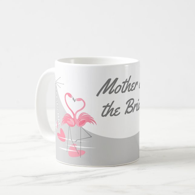 Mug Flamant rose Amour Grande Lune Mère de l'Épouse mu (Devant gauche)