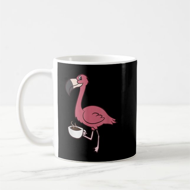Mug Flamant rose Avec Café Drôle Café Boire Flamme (Gauche)