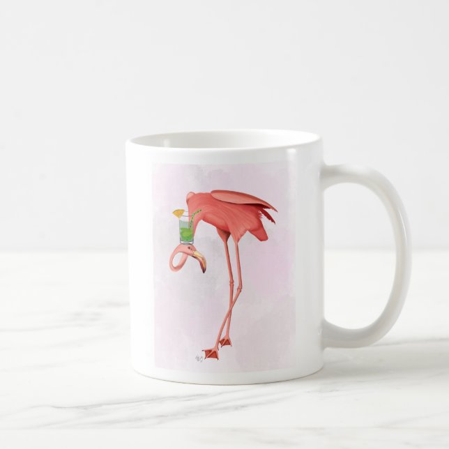 Mug Flamant rose avec Cocktail (Droite)