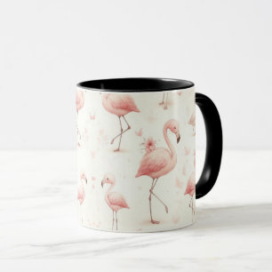 Mug Flamant rose coupé