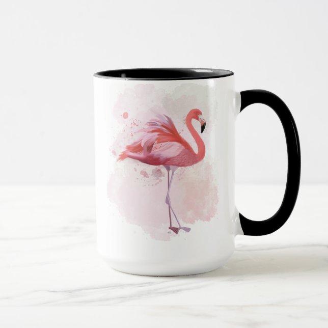 Mug Flamant rose de bouffée (Droite)