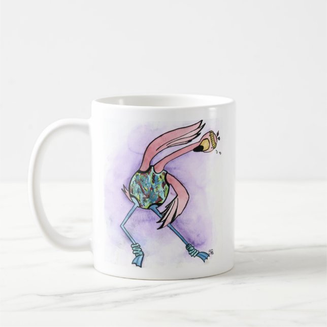 Mug Flamant rose de Jazzercise (Gauche)