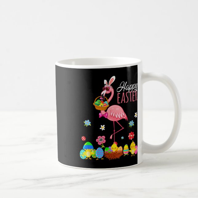 Mug Flamant rose de Pâques heureux avec chasse de bysk (Droite)