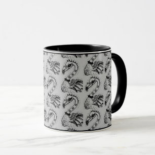 MUG FLAMANT ROSE DE ROCKER GOTH PUNK, HAULEURS, CHEVEU