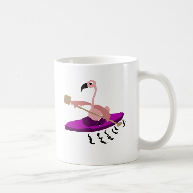 Mug Flamant rose drôle Kayaking (Droite)