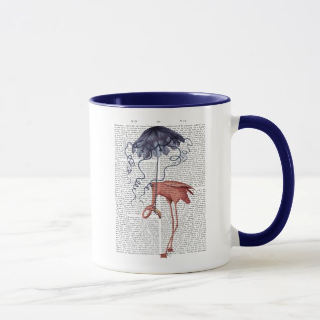 Mug Flamant rose et parasol (Droite)