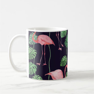Mug Flamant rose foncé : Petit Motif aquarelle.