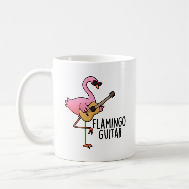 Mug Flamant rose Guitare Funny Music Pun (Gauche)