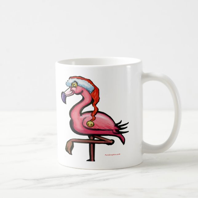 Mug Flamant rose Noël (Droite)
