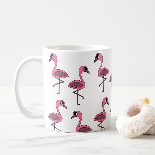 Mug Flamant Rose Oiseau (Avec donut)