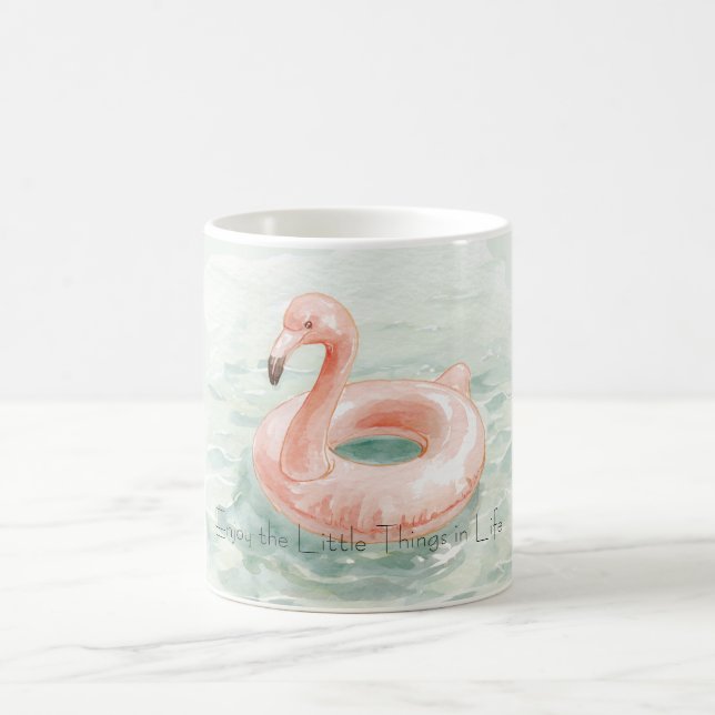Mug Flamant Rose Piscine Profitez des Petites Choses (Centre)