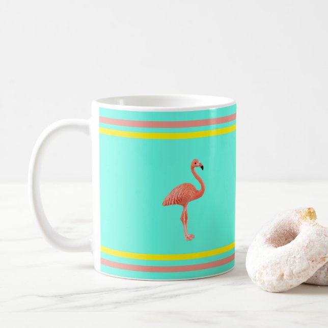 Mug Flamant rose rose (Avec donut)