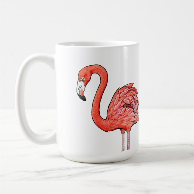Mug Flamant rose rose (Gauche)