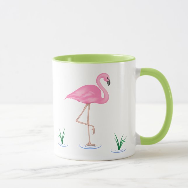 Mug Flamant rose rose (Droite)