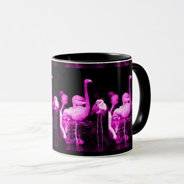 Mug Flamant rose rose chaud (Devant droit)