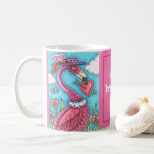 Mug Flamant rose ROSE COEURS DE VALENTINE, INSÉPARABLE