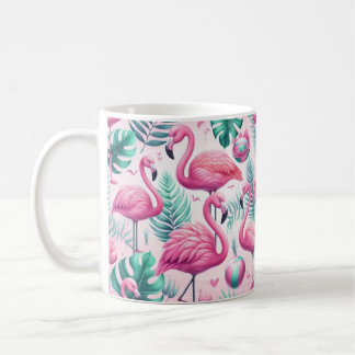 Mug Flamant rose rose Conception tropicale