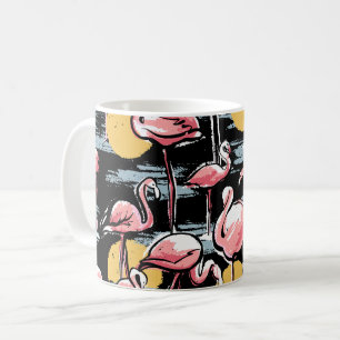 Mug Flamant rose rose et coucher de soleil   Tango tro