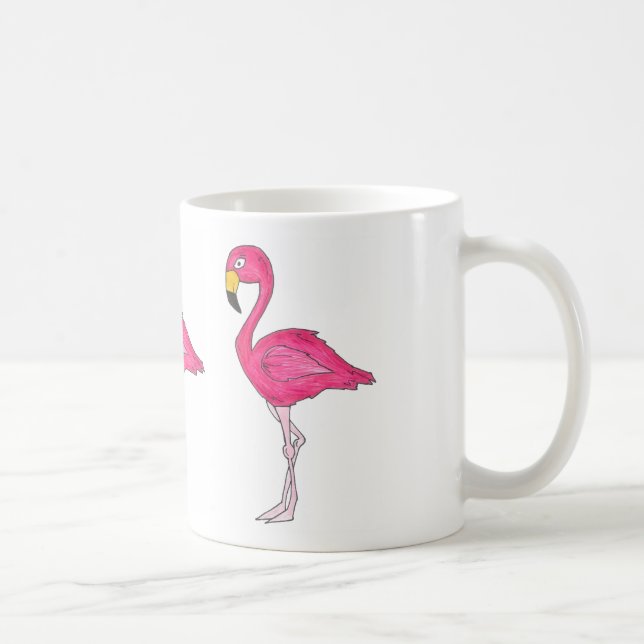 Mug Flamant rose rose Flamants roses d'oiseaux tropica (Droite)