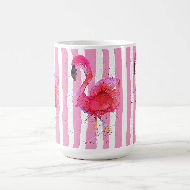 Mug Flamant rose rose mignon et coloré (Centre)