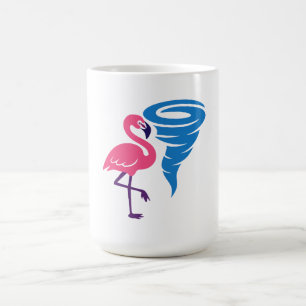 Mug Flamant rose Tornado Bold Art Graphique moderne