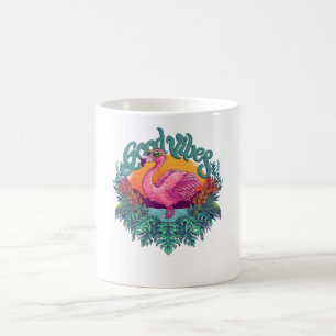 Mug Flamant rose tropical
