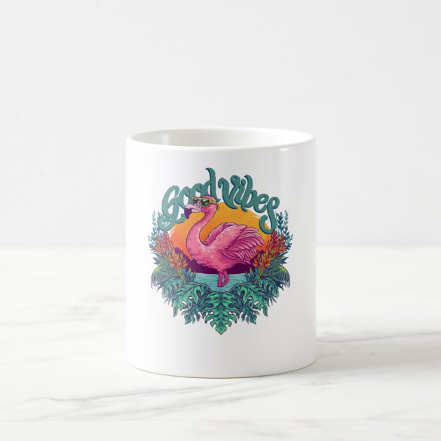 Mug Flamant rose tropical (Centre)
