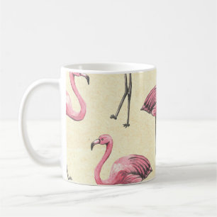 Mug Flamant rose tropical : Aquarelle Fond d'écran Del