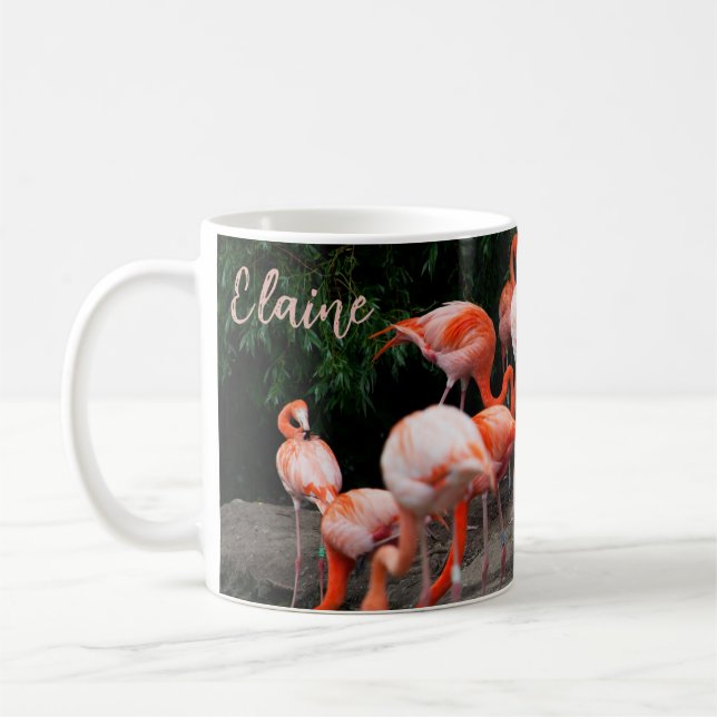 Mug Flamant rose tropical décoratif  (Gauche)
