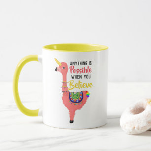 Mug Flamant rose Unicorn Cute Llama Inspiration
